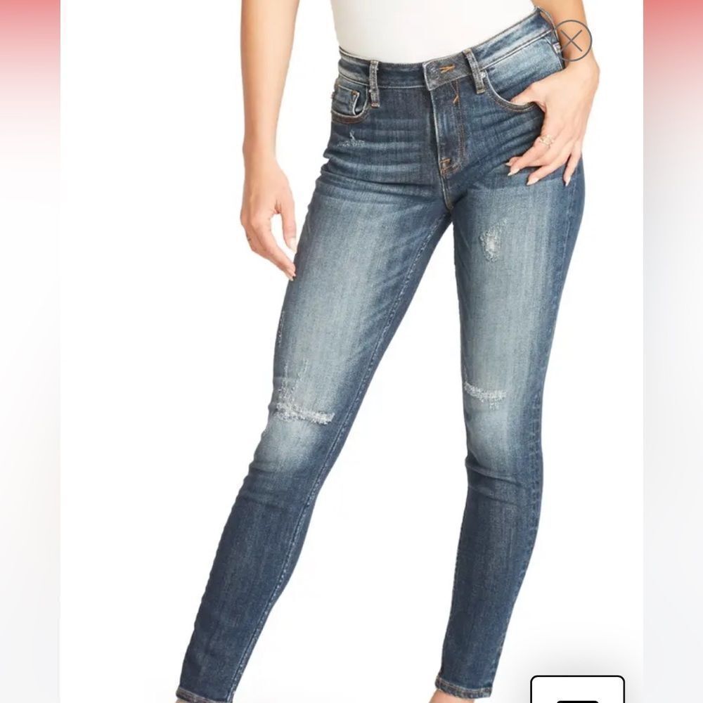 VIGOSS Jagger Mid Rise Distressed‎ Skinny Jeans Indigo 18W nwt Stitch Fix